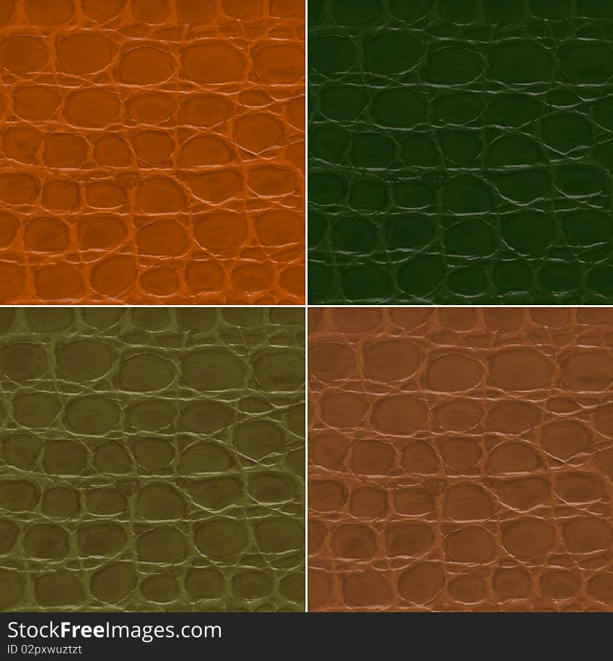 Seamless pattern of crocodile textured leather