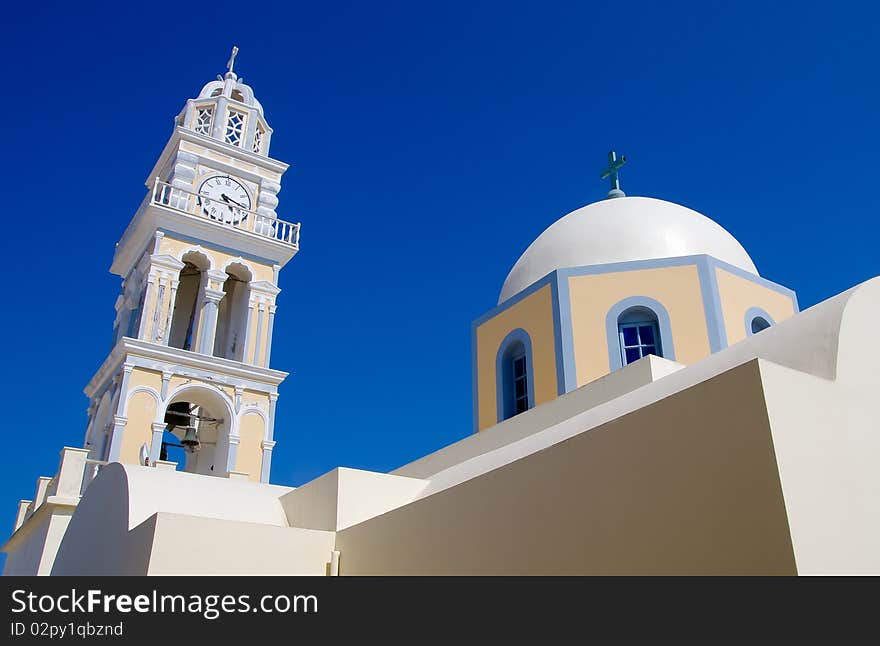 Catholic dome in Greece, Santorini. Catholic dome in Greece, Santorini