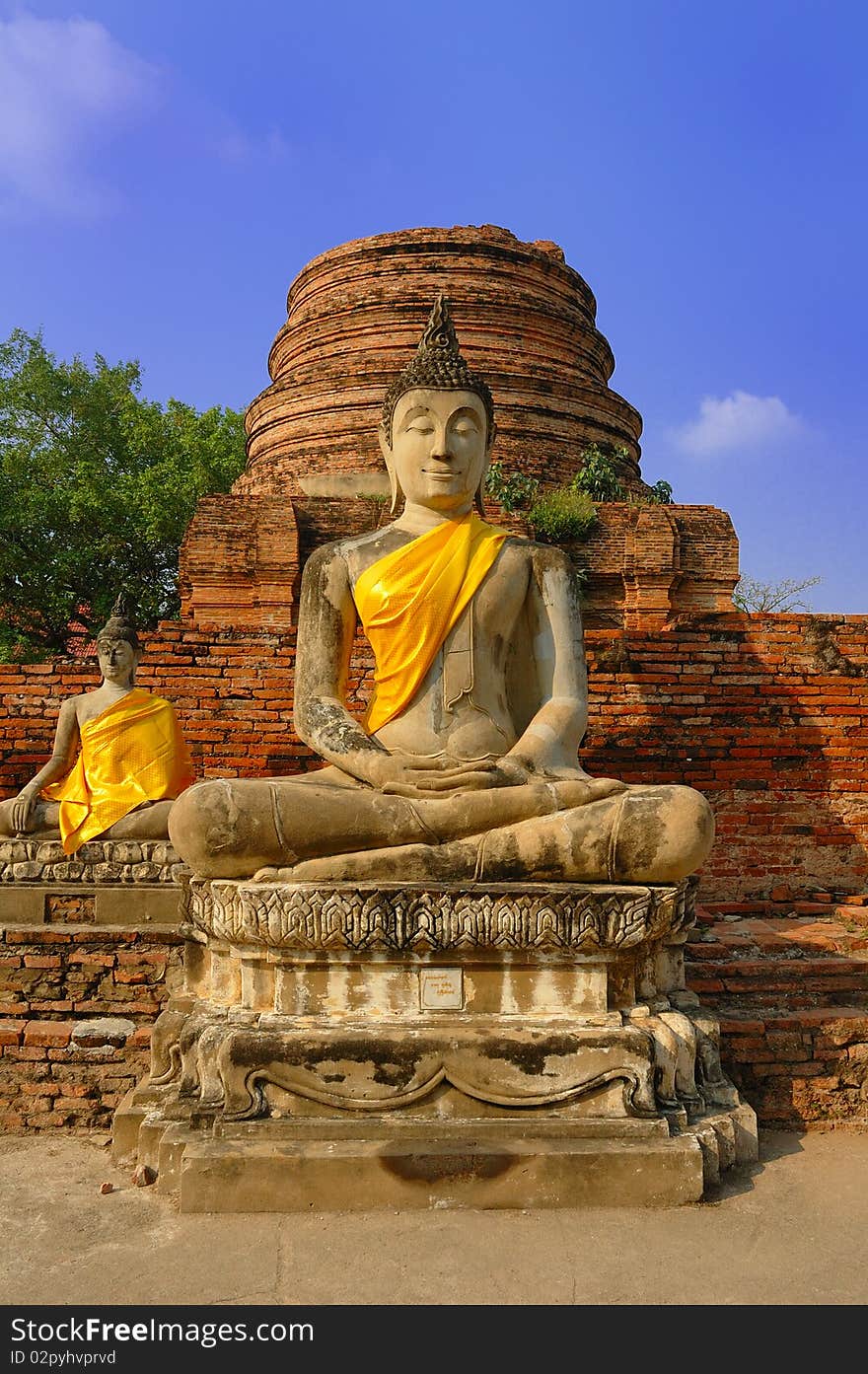 Buddha Symbol in Watyaichaimongkol, Thailand