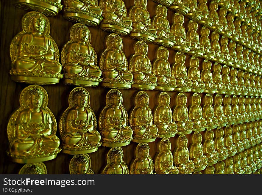 Buddha Symbol in Boromracha Temple, Thailand