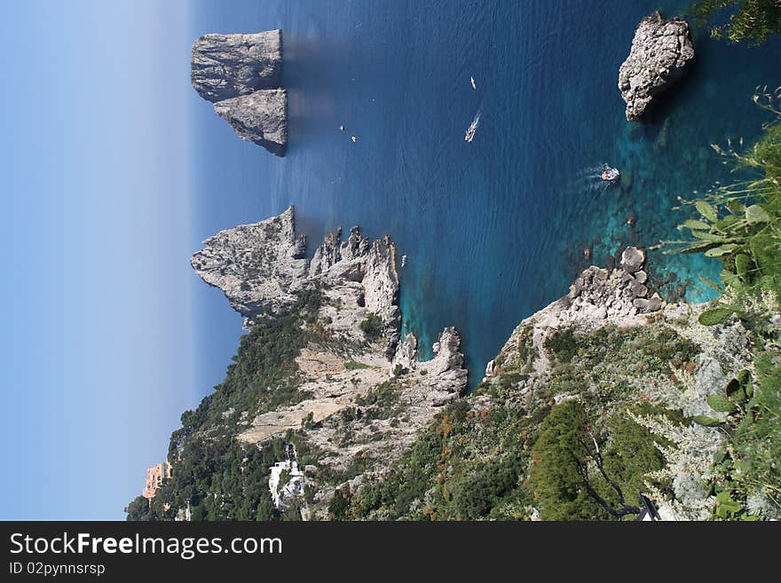 Faraglioni rocks in Capri, Italy