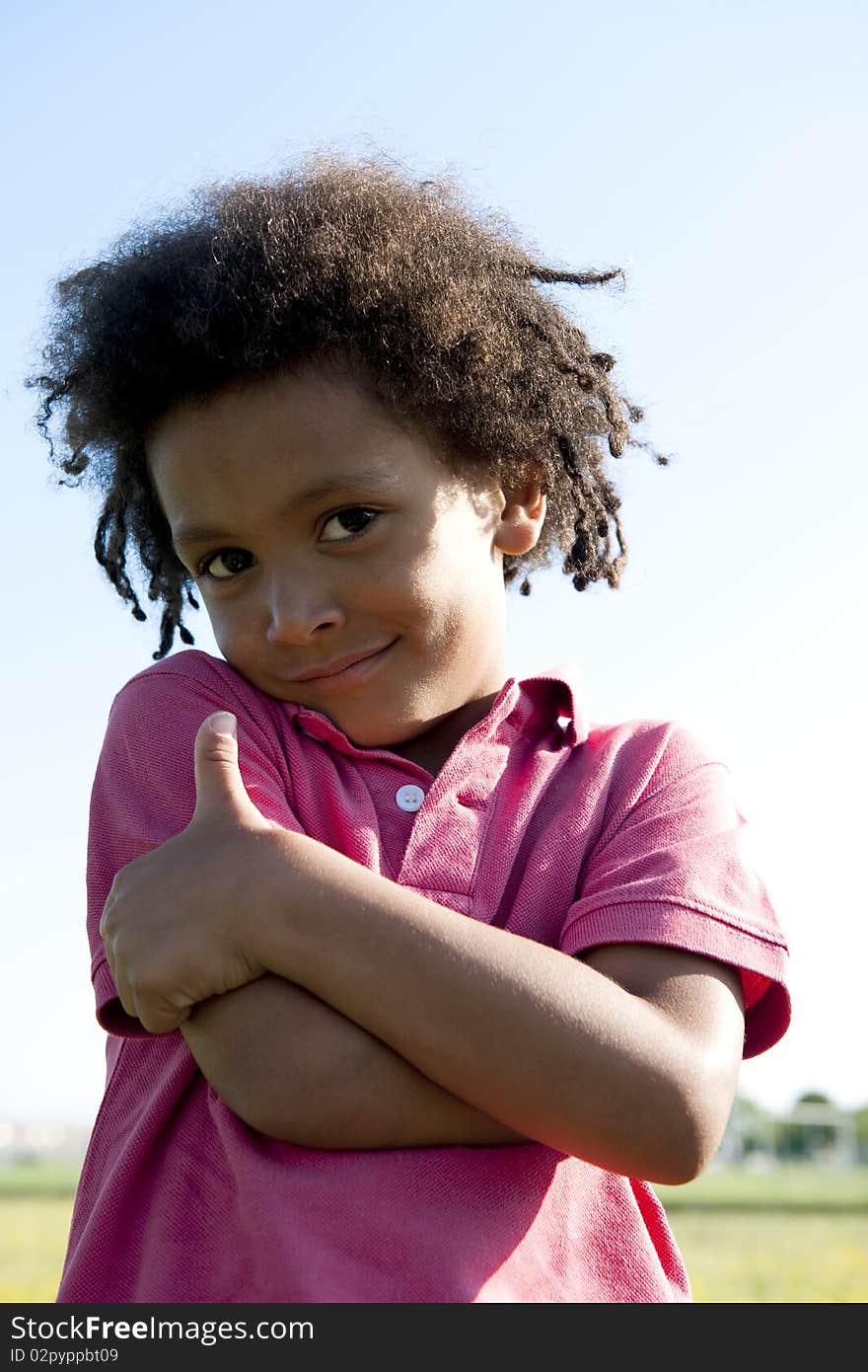 Portrait of a cute little boy