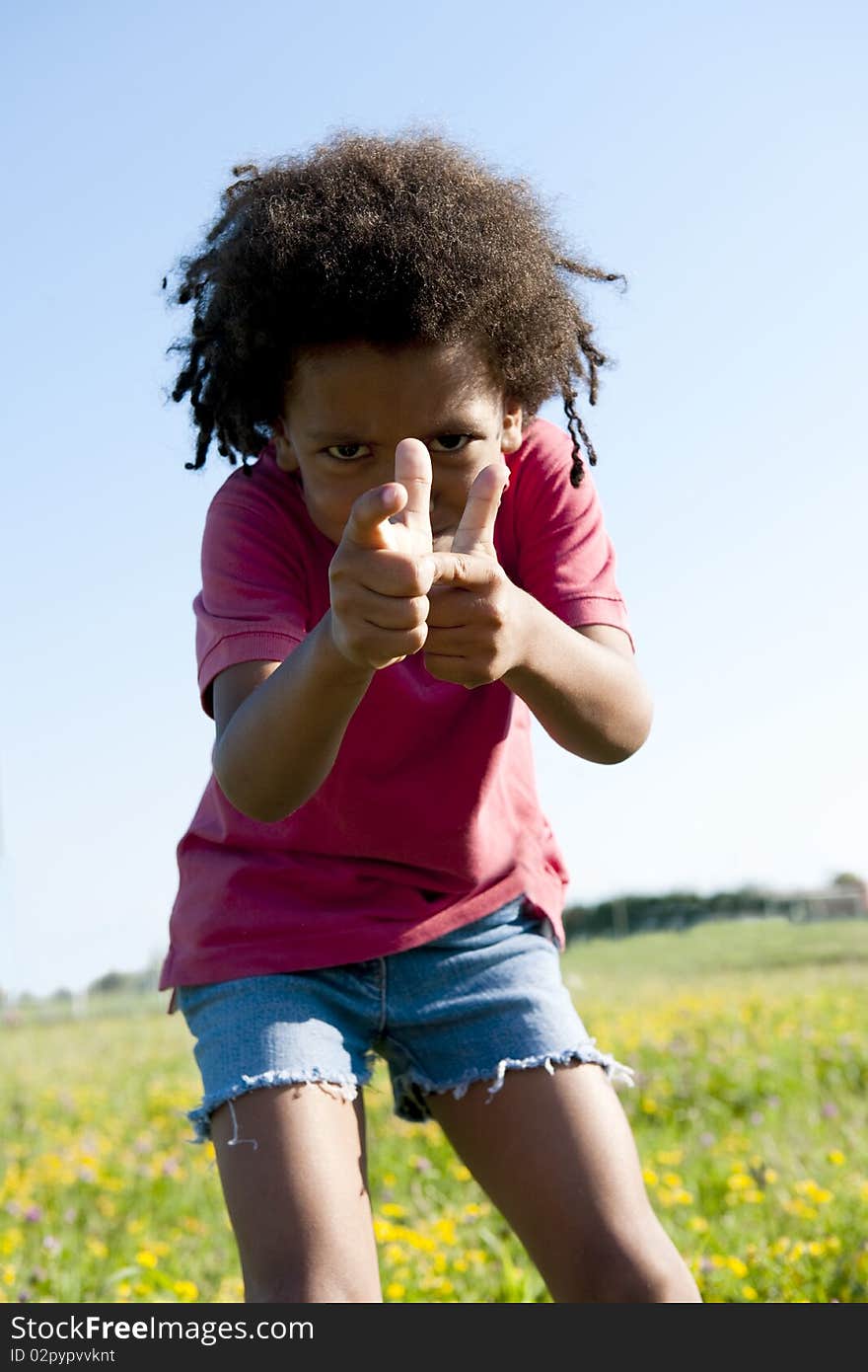 Little boy gesturing