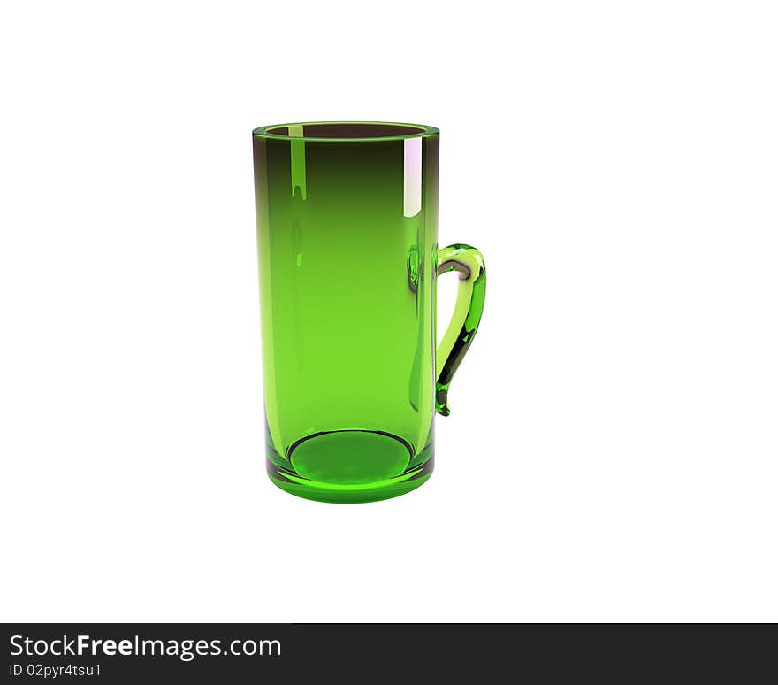 Jug made of green glass. Jug made of green glass