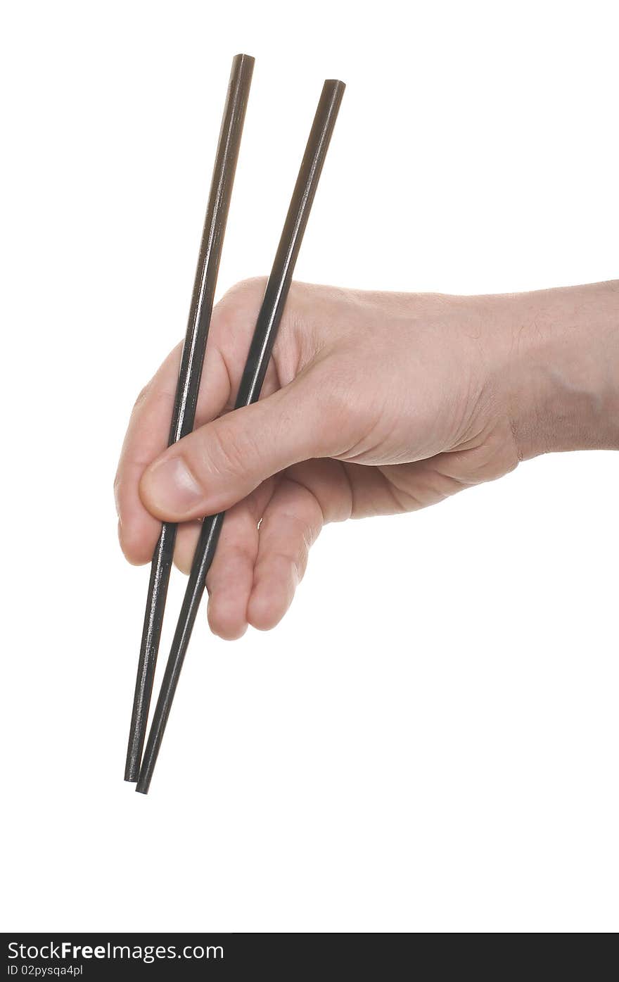 Well shaped hand with a chopsticks