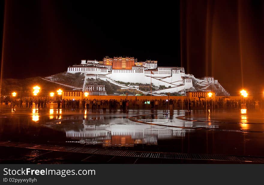 The great potala palace in tibet China in fine weather. The great potala palace in tibet China in fine weather