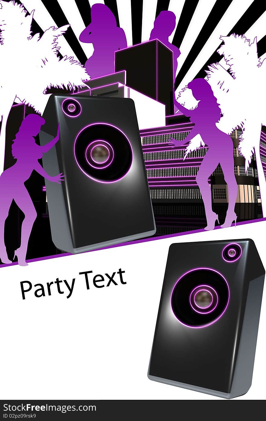 Flyer Music Illustration, Party Time. Flyer Music Illustration, Party Time