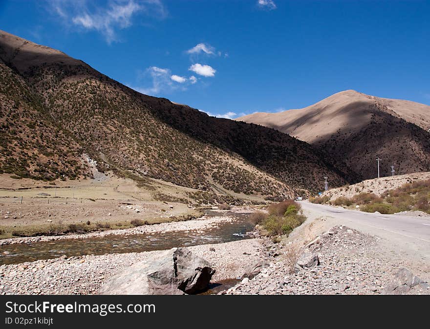 Tibet landscape in western part of china