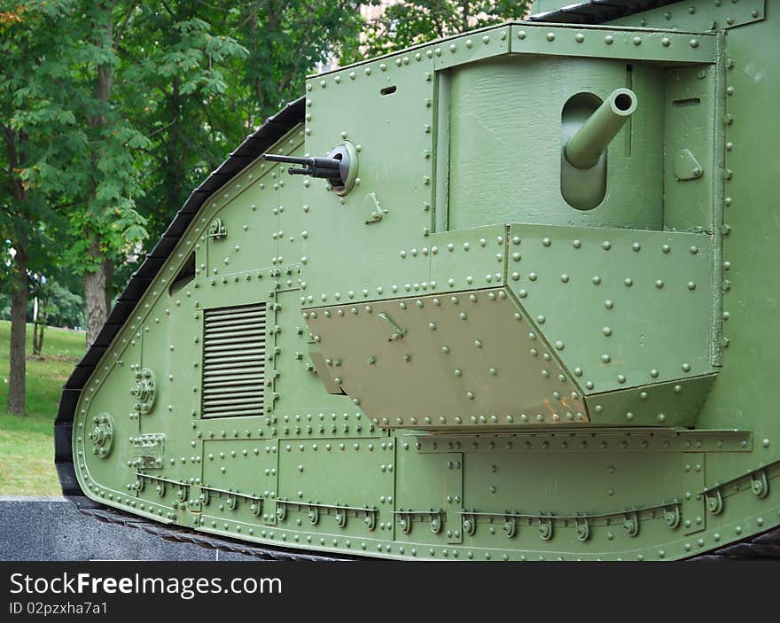 A British Mark V Tank (details)