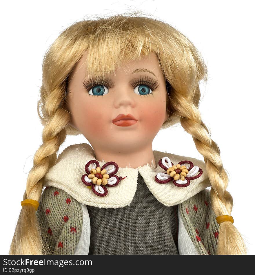 Retro ceramic old blond dolly. Retro ceramic old blond dolly