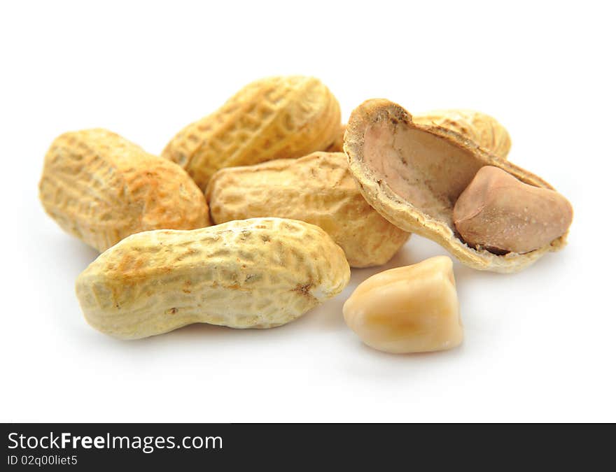 Peanut isolated on white background. Peanut isolated on white background