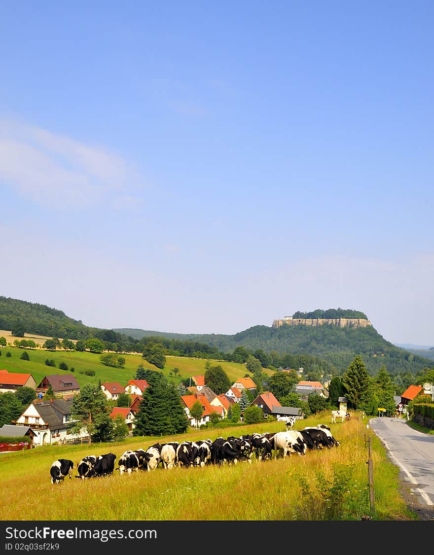 View of the King Stone in Saxon Switzerland, Saxony. View of the King Stone in Saxon Switzerland, Saxony.