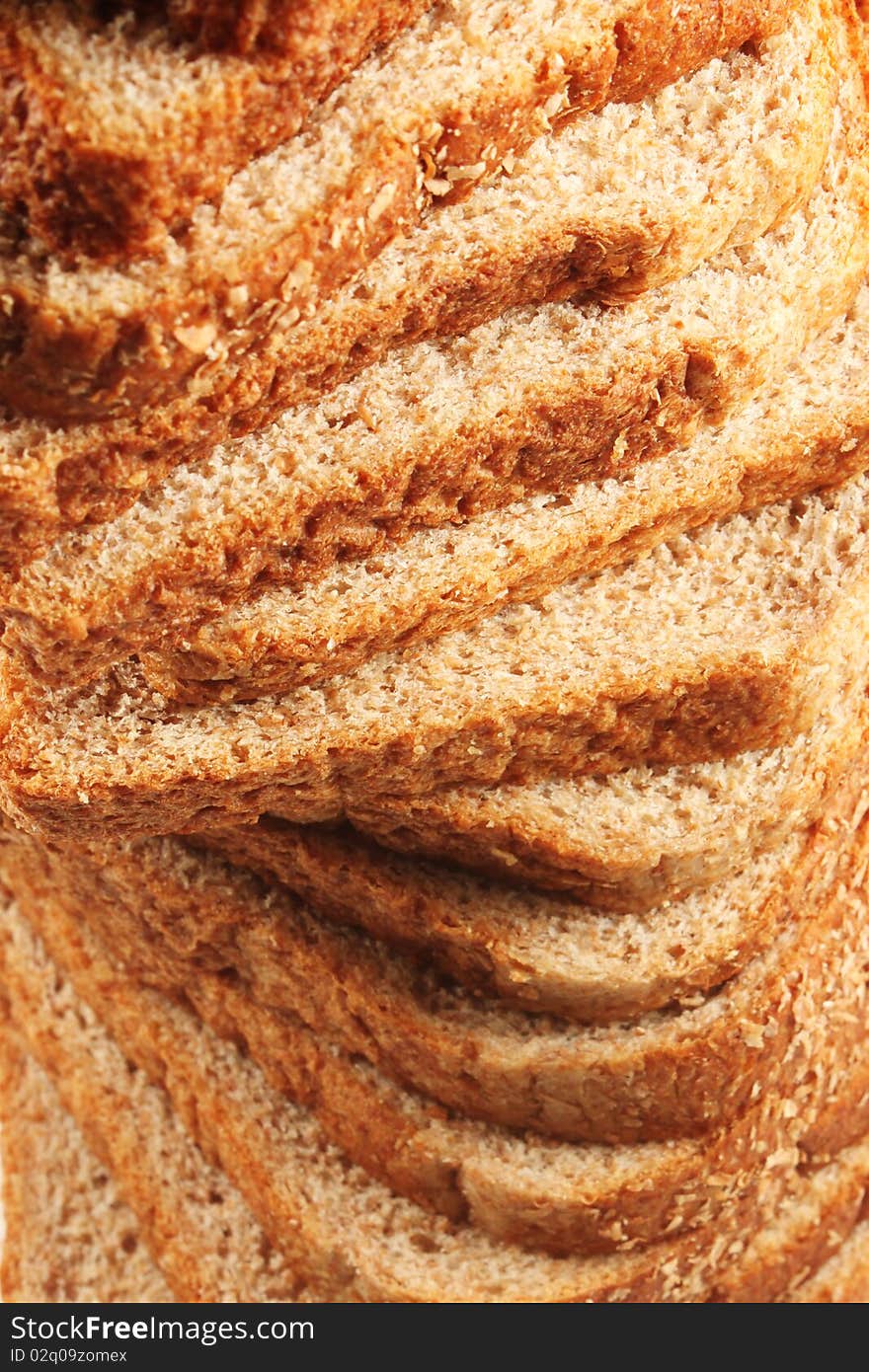 Shoot of wheat bread isolated