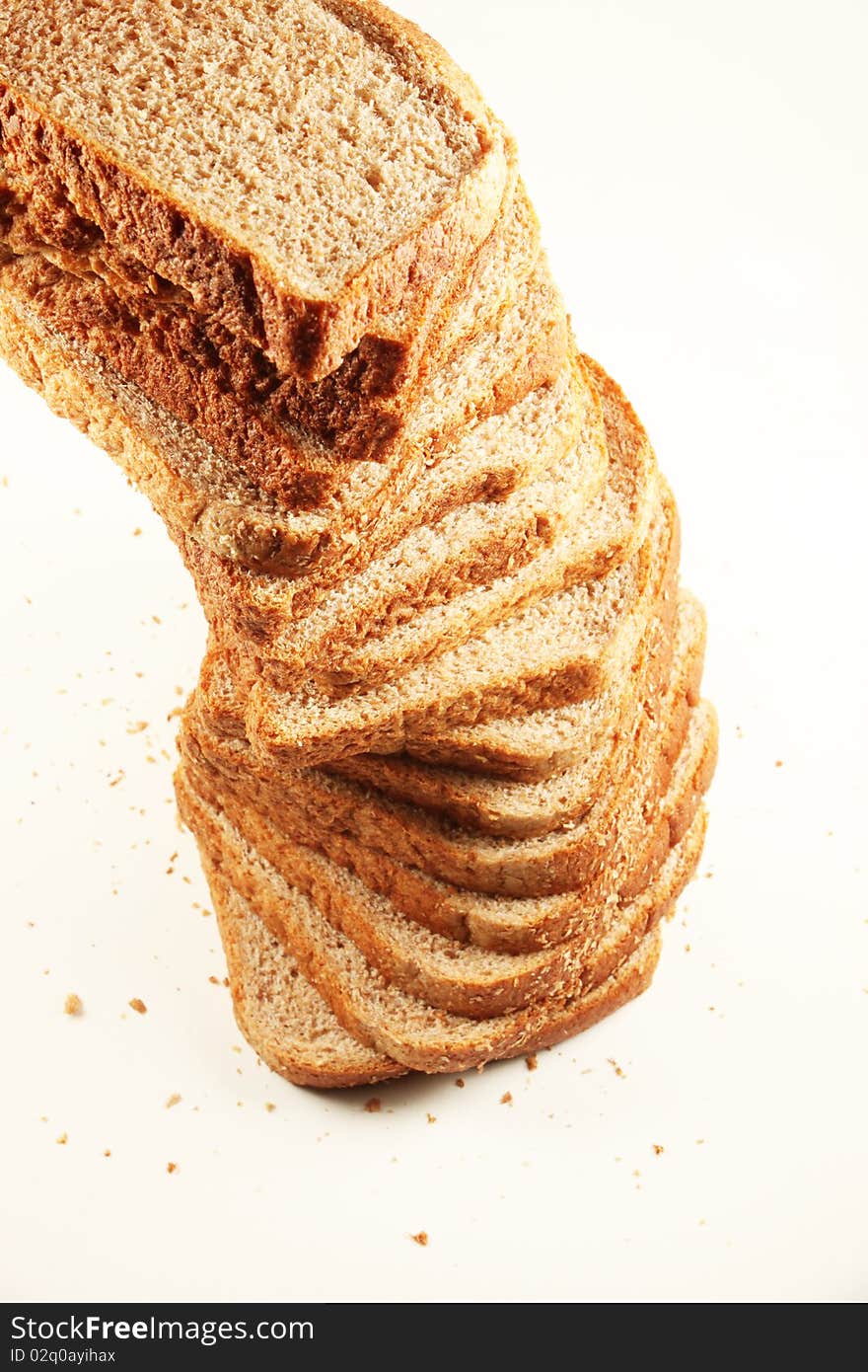 Shoot of wheat bread isolated