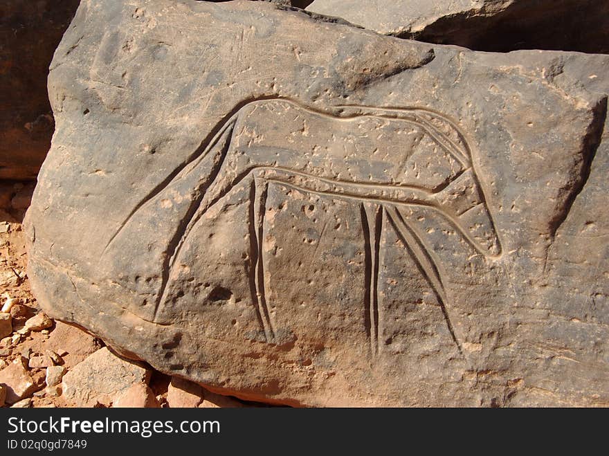 Rock Engraving, Libya