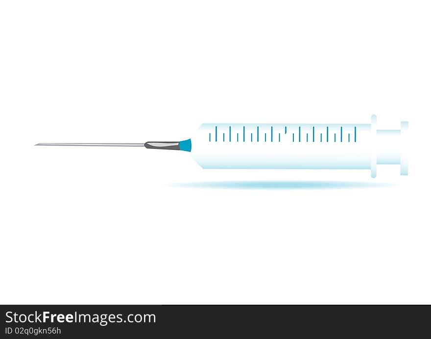 Vector  of a syringe on a white background