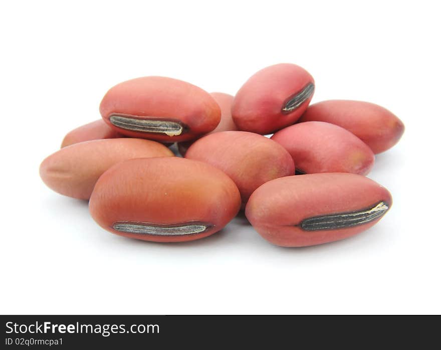 Red bean isolated on a white background. Red bean isolated on a white background