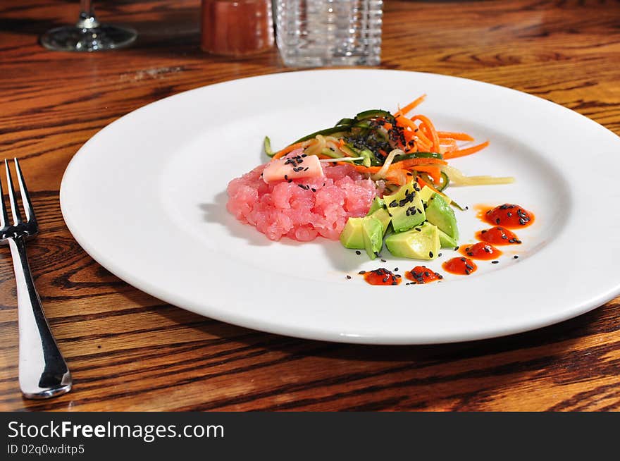 Plate Of Tuna Tartare