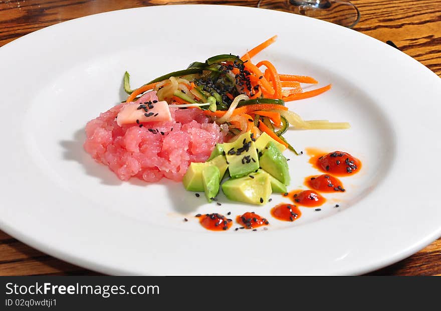 Plate of Tuna Tartare