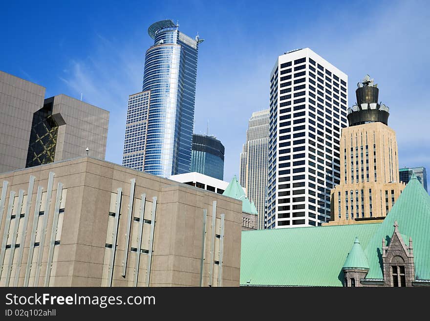 Skyscrapers in Minneapolis, Minnesota. USA