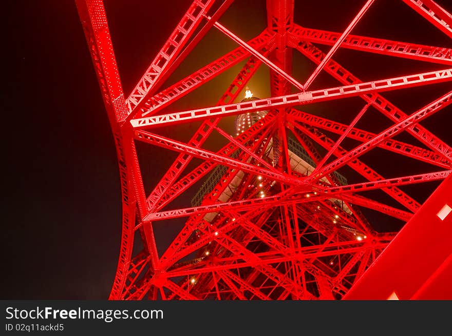 A comunications and observation tower located in Tokyo Japan. A comunications and observation tower located in Tokyo Japan