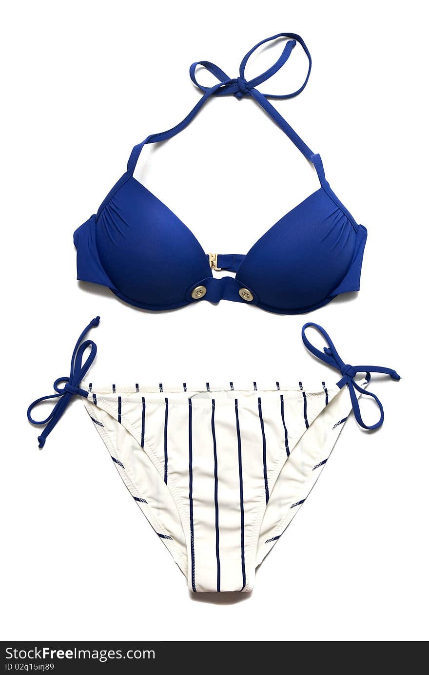 Blue woman swimming suit