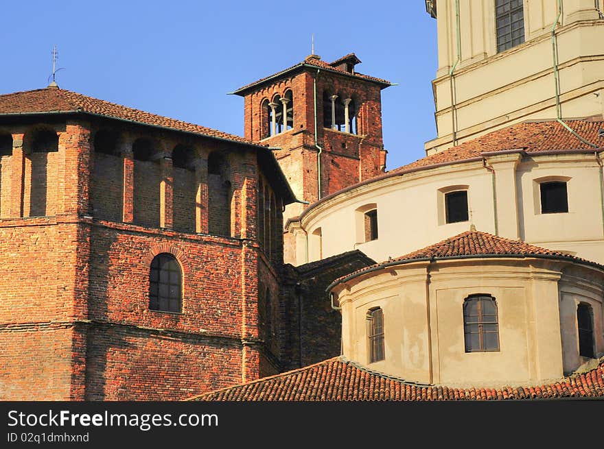 Building architecture of old castle