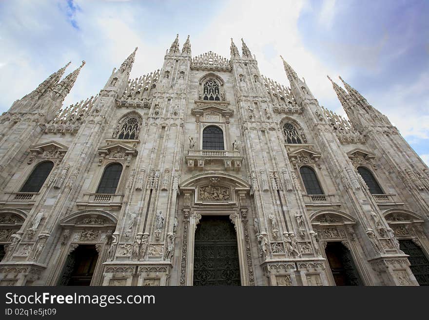 Photography of Milan Cathedral (Duomo di Milano), the cathedral church of Milan, Italy