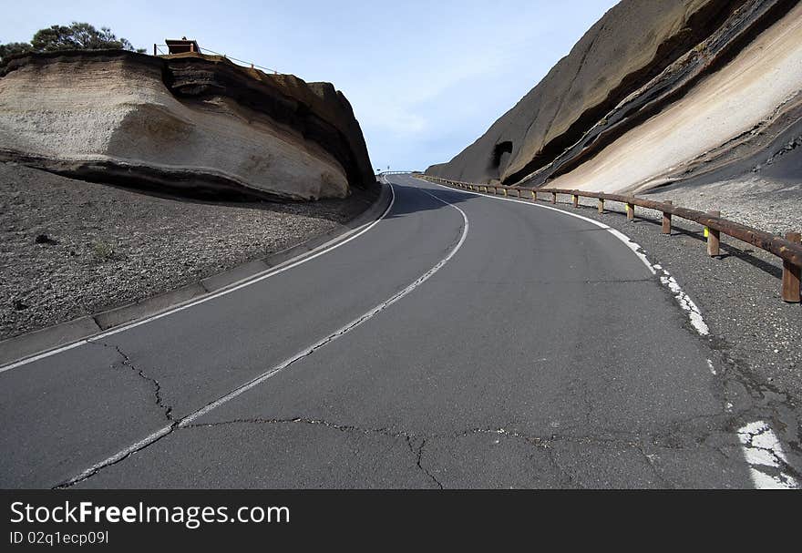 Abrupt turn of road