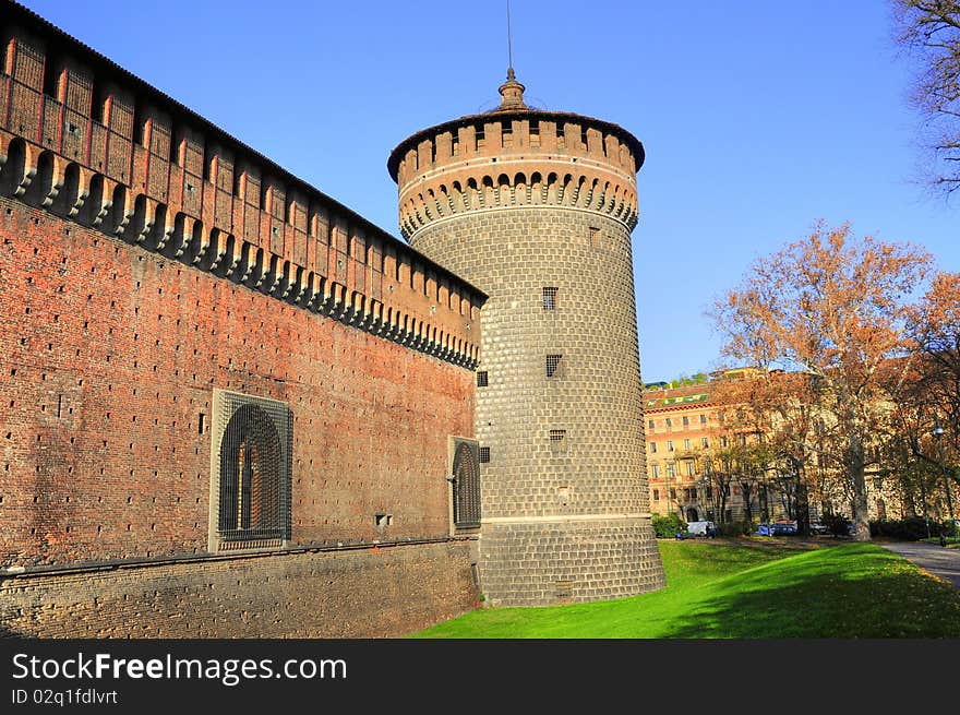 Building pattern of old castle in Rome city. Building pattern of old castle in Rome city