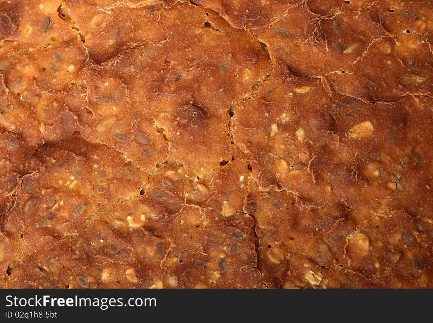 Brown dark bread texture background