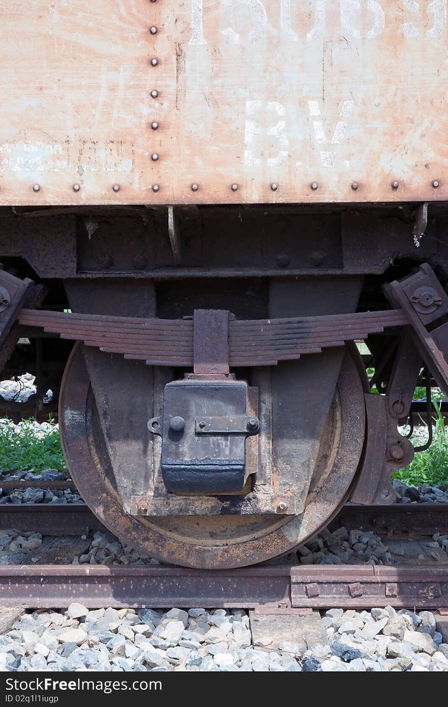 Old wheel of the train