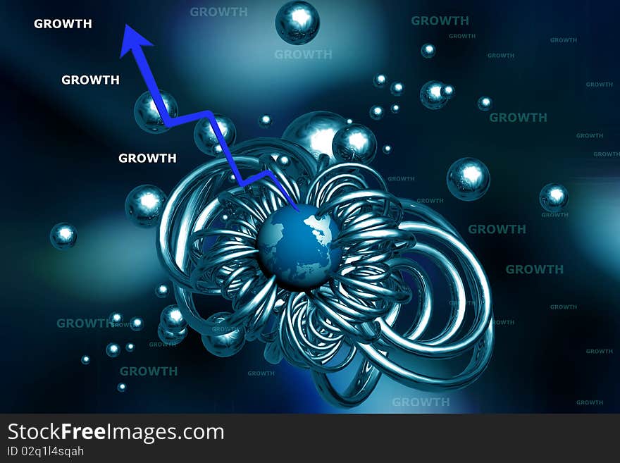 Abstract Globe And Graph