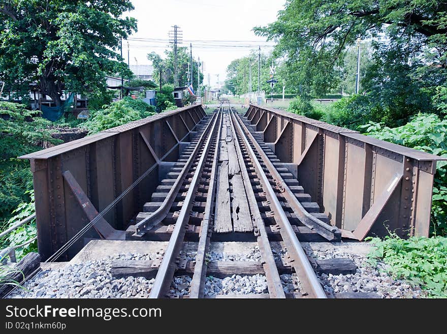 Rust Metal Bridge Of Rail