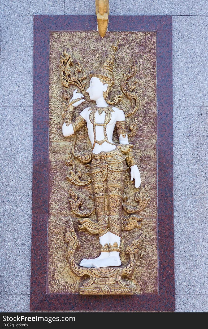 Traditional Thai style molding art in the temple,Thailand