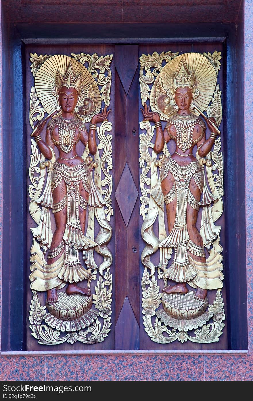 Traditional Thai style molding art in the temple,Thailand