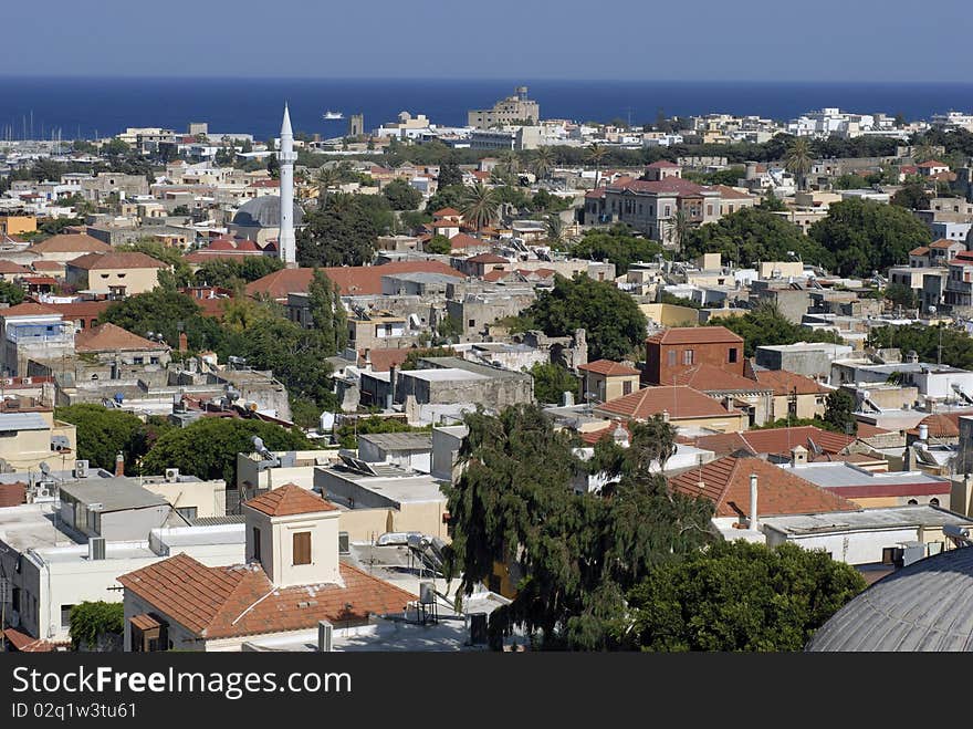 View Over Rhodes Old Town