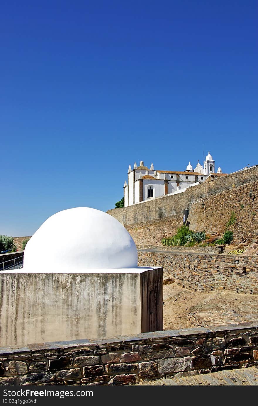 Two temples in Monsaraz village, Portugal. Two temples in Monsaraz village, Portugal.