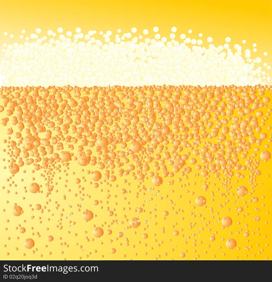 Abstract beer background yellow white