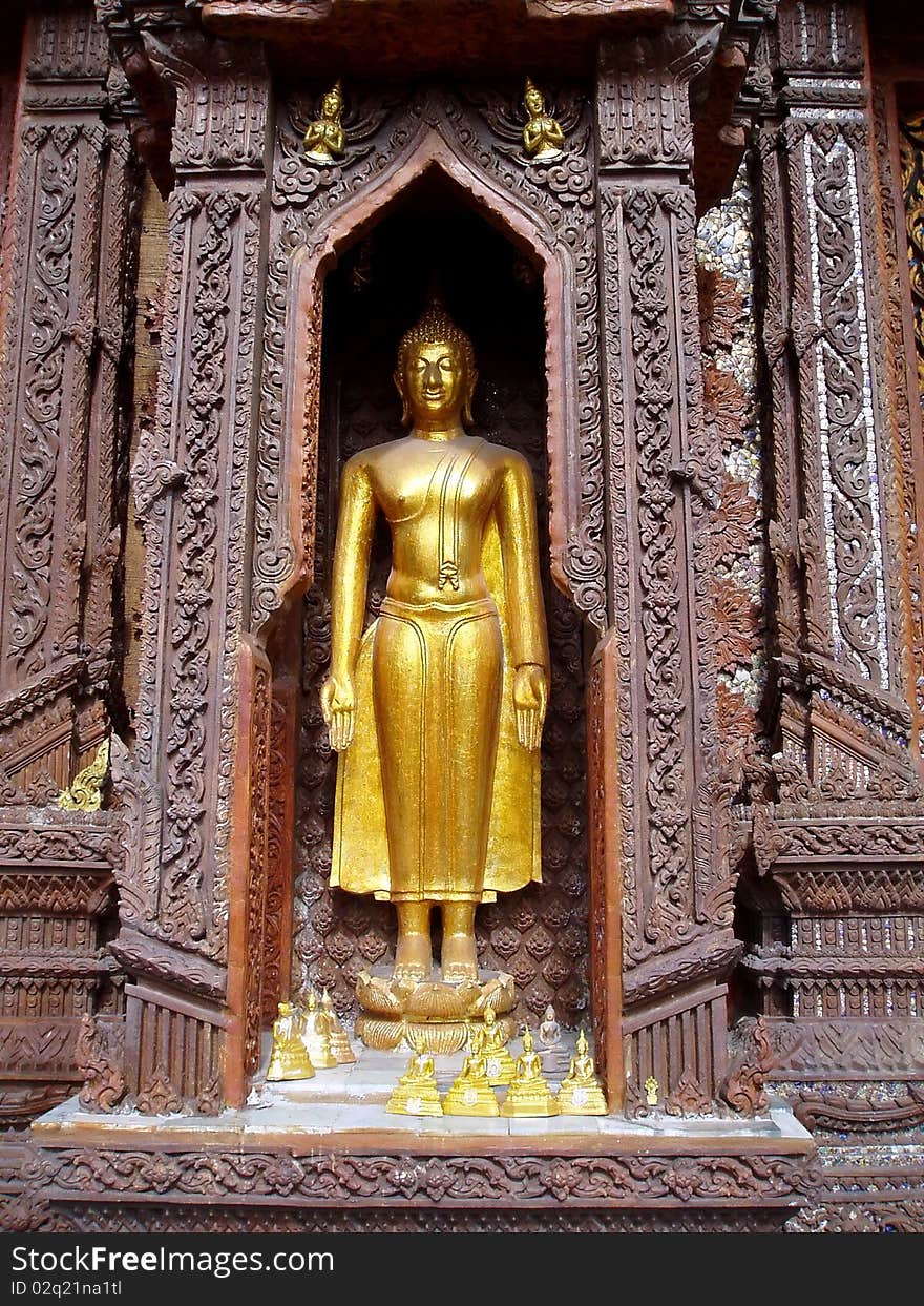 Golden Stand Buddha