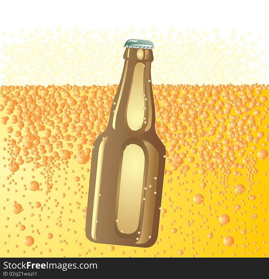 Beer Background With Bottle