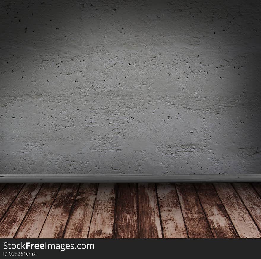 Grey concrete block grunge interior