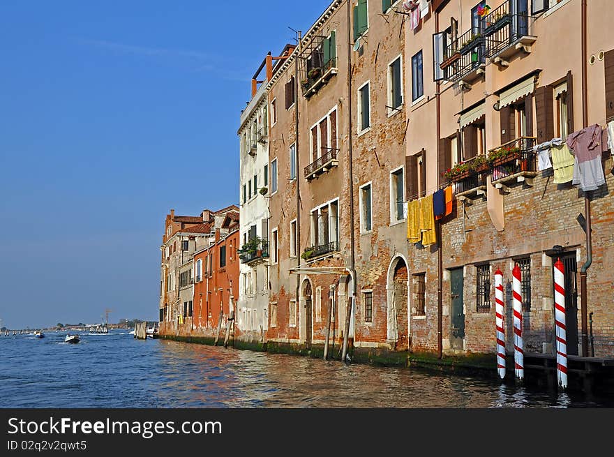 Venice grand channel on sunny day.