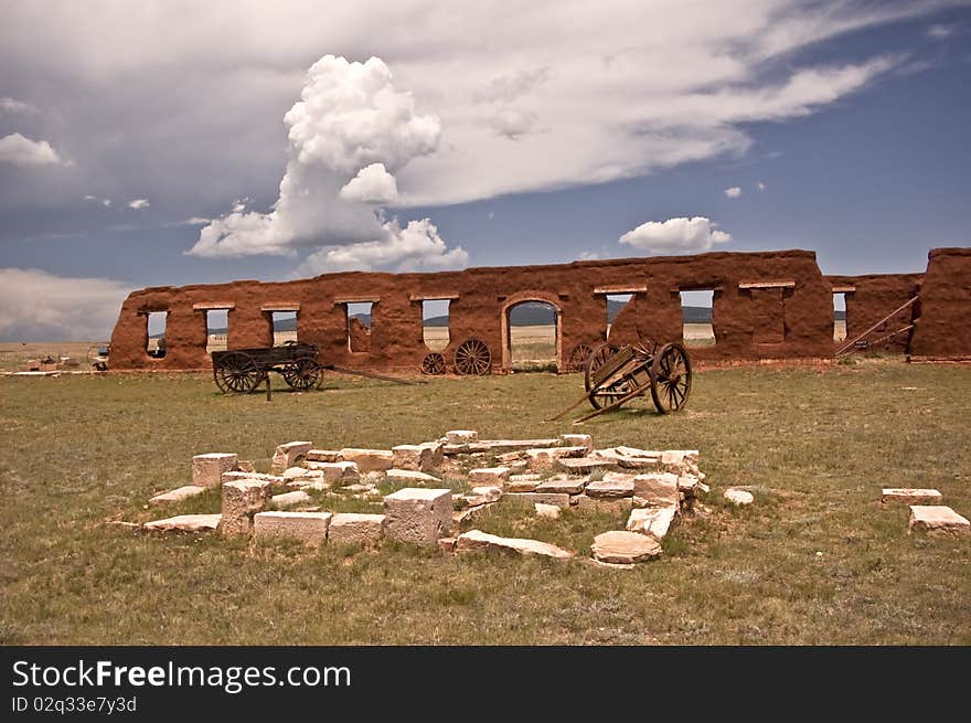 These are ruins of old Fort Union from Fort Union National Historic Park in New Mexico