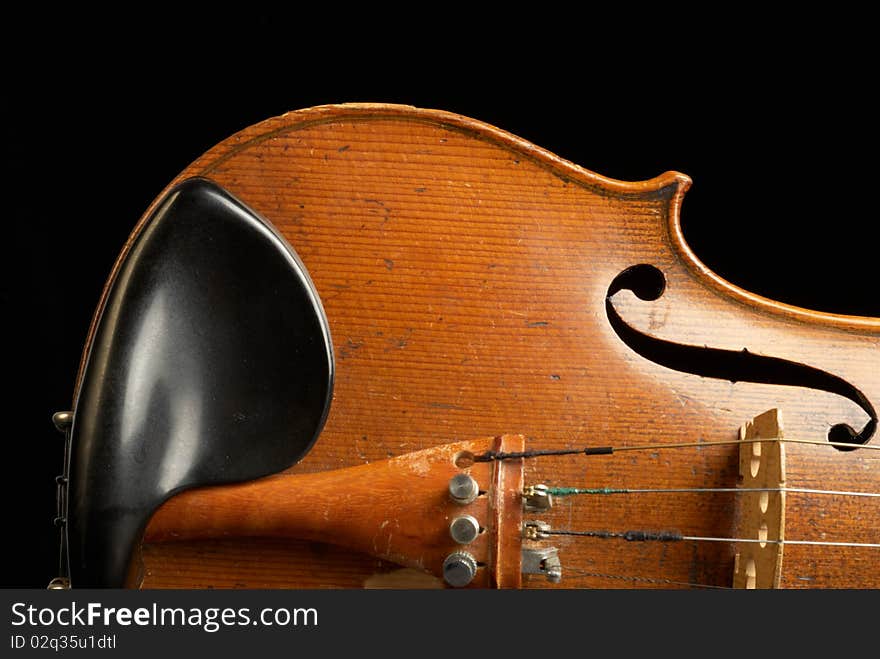 Close up of a violin body. Close up of a violin body