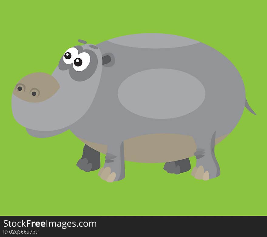 Funny hippopotamus