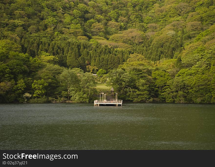 Wharf on a lake