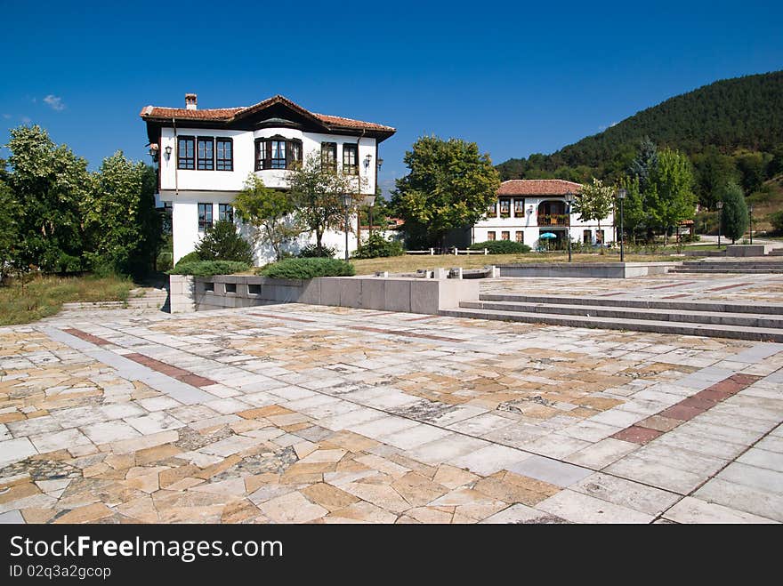 Old Bulgarian Houses in Kalofer town. The town where famous bulgarian writer Hristo Botev was born.