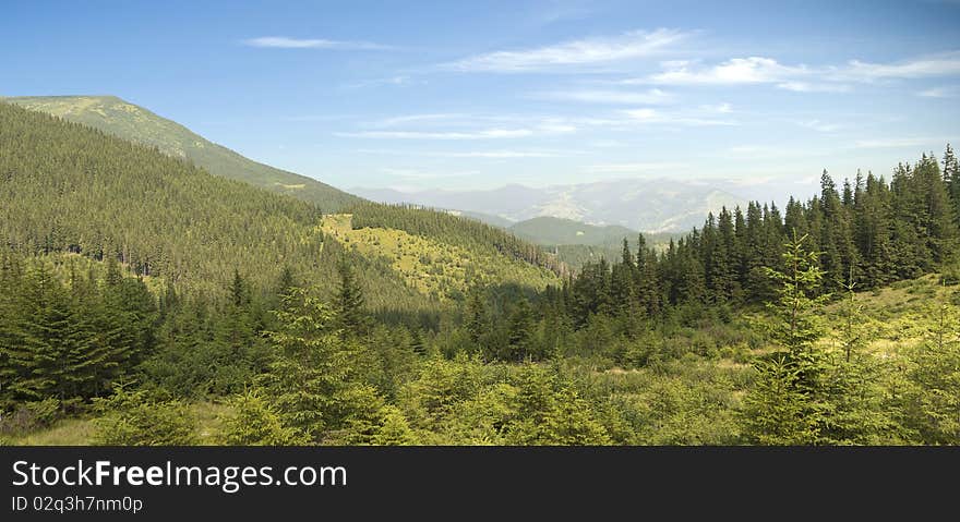 Mountain landscape panorama