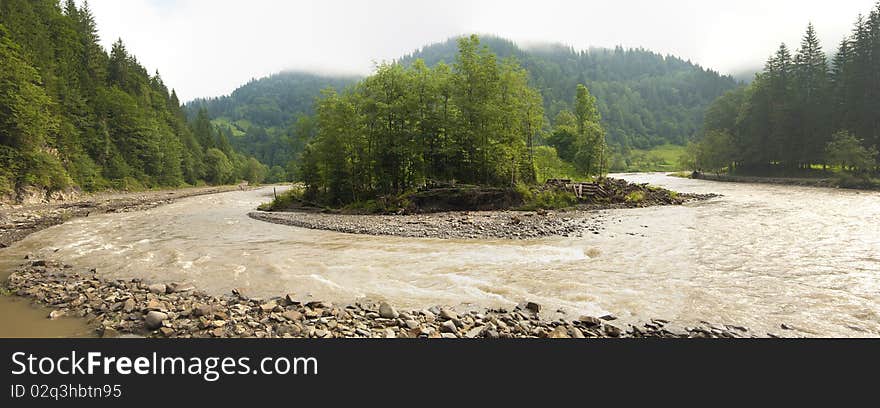 Mountain river landscape